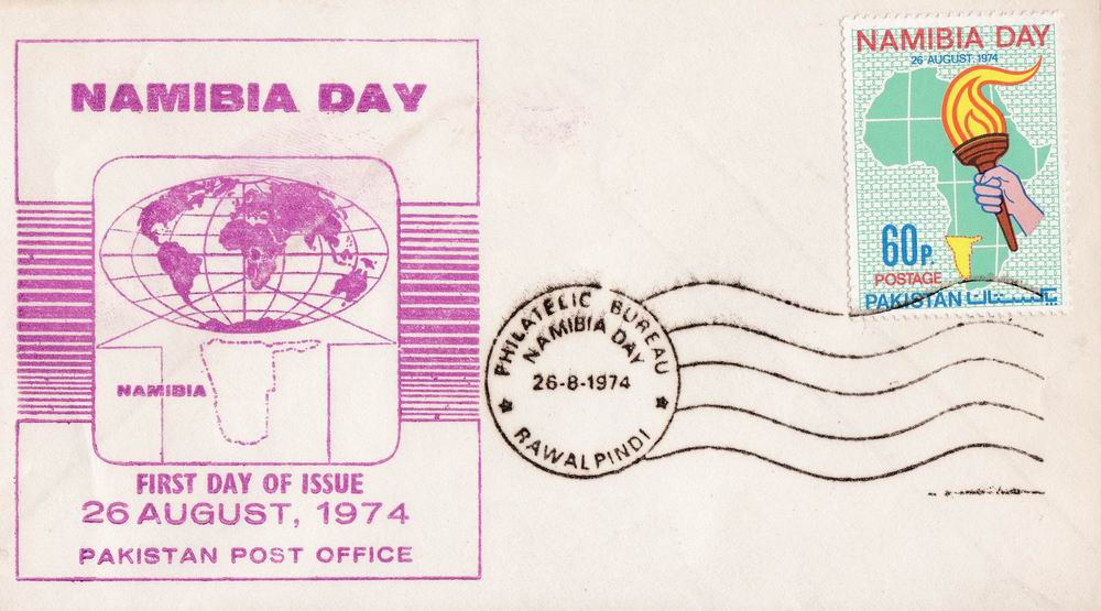 (image for) Pakistan Fdc 1974 Namibia Day