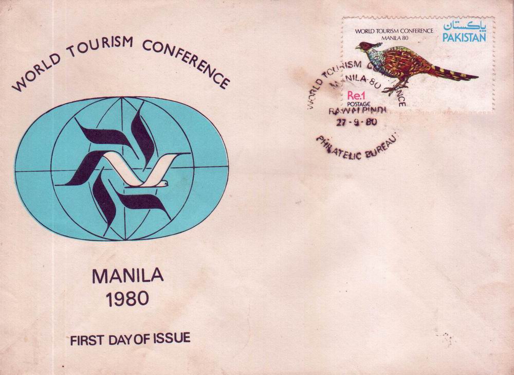 Pakistan Fdc 1980 World Tourism Conference Pheasant