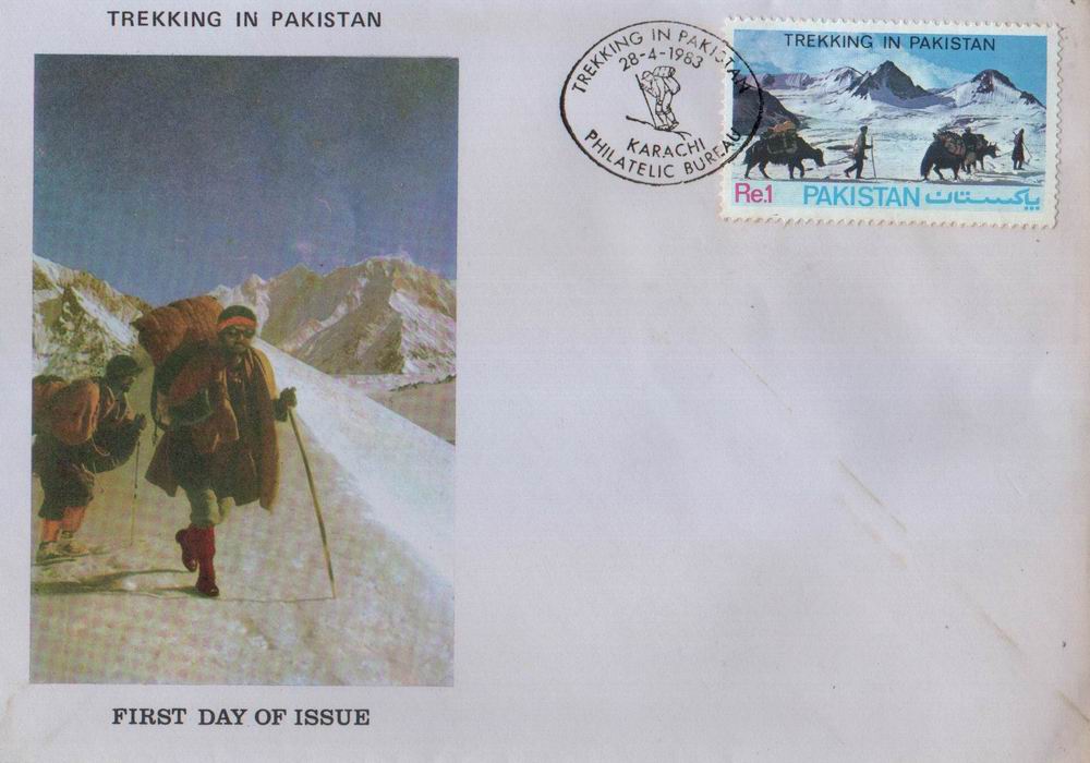 (image for) Pakistan Fdc 1983 Trekking in Pakistan Mountain Peaks Yak Safari