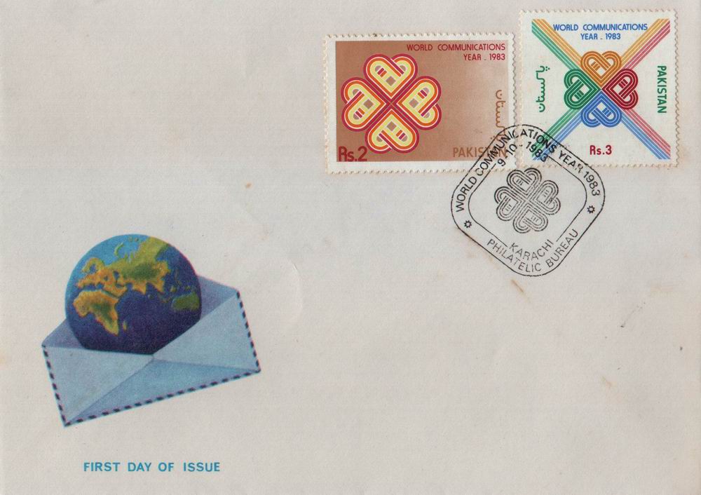 (image for) Pakistan Fdc 1983 World Communications Year