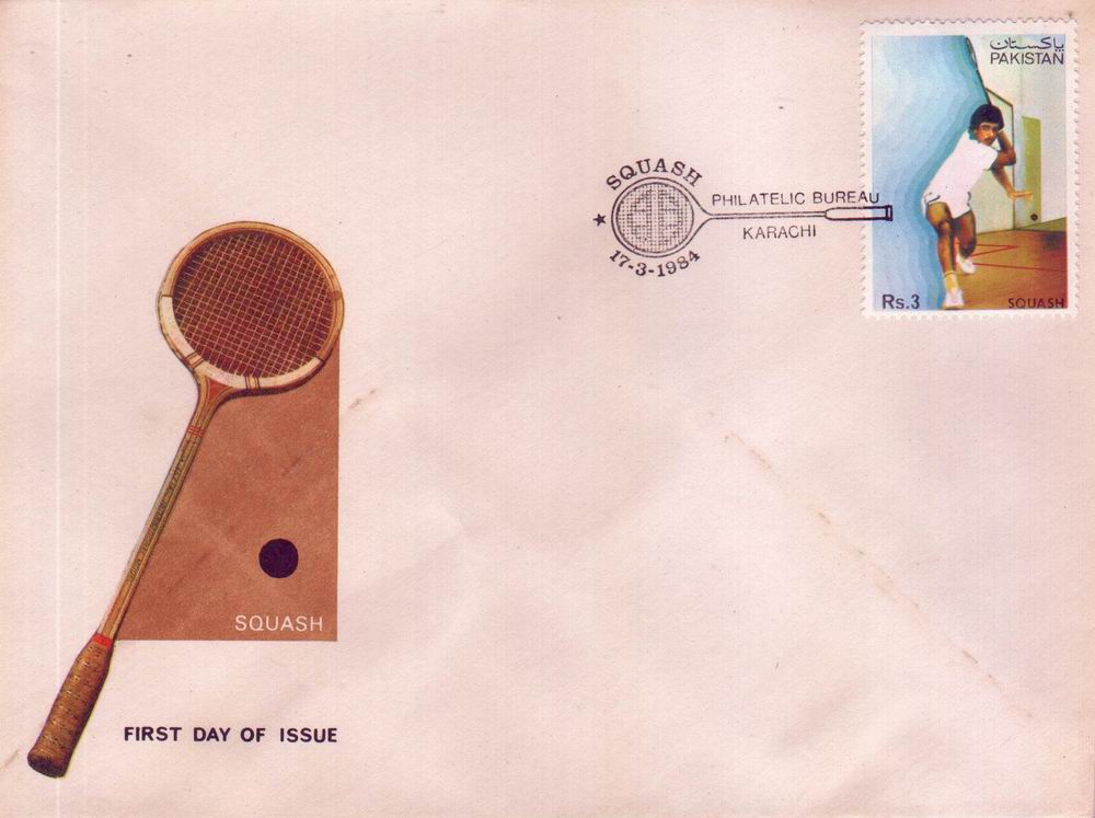 (image for) Pakistan Fdc 1984 World Champion Squash Jehangir Khan