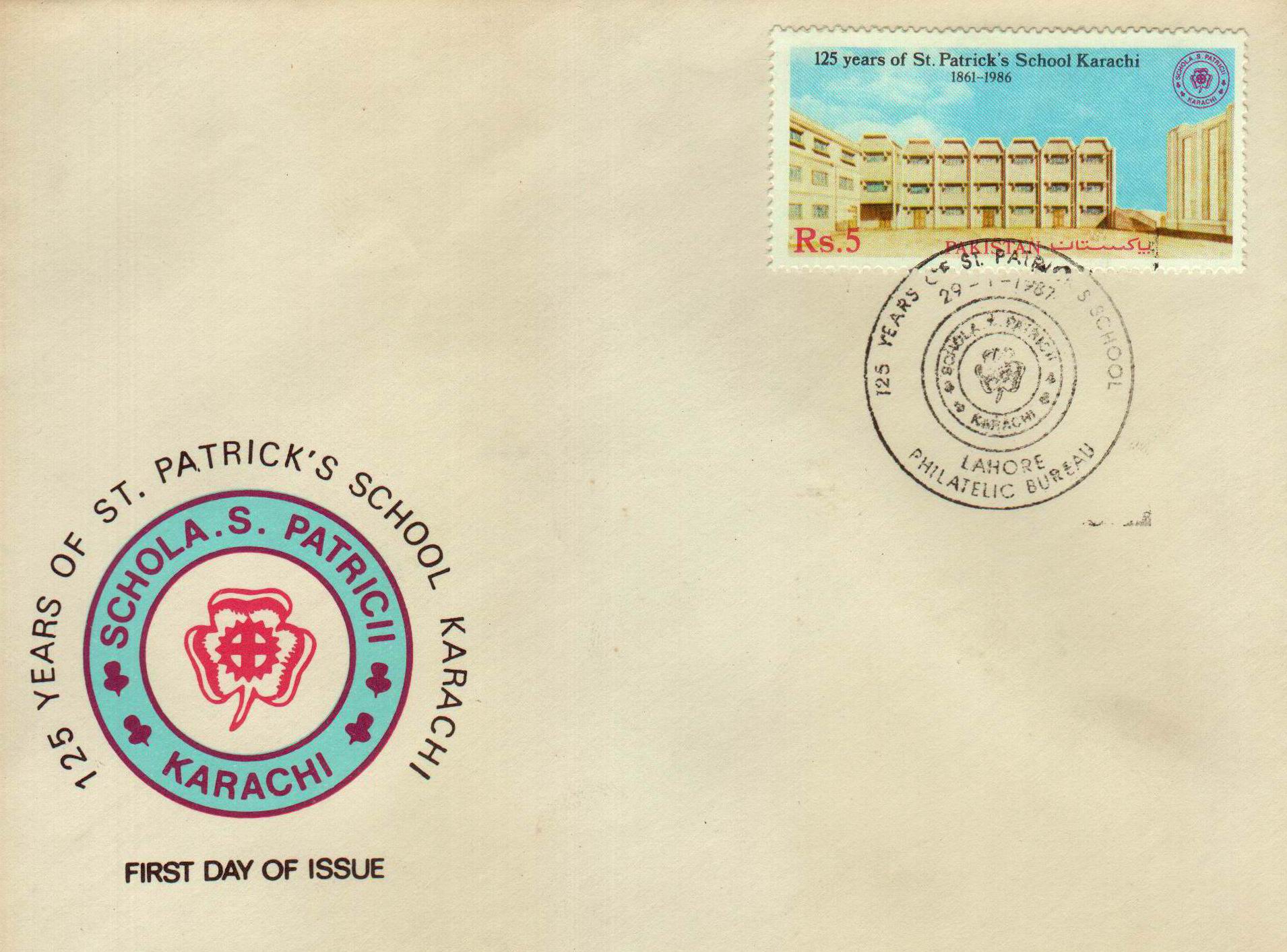 (image for) Pakistan Fdc 1987 St. Patrick’s School Karachi