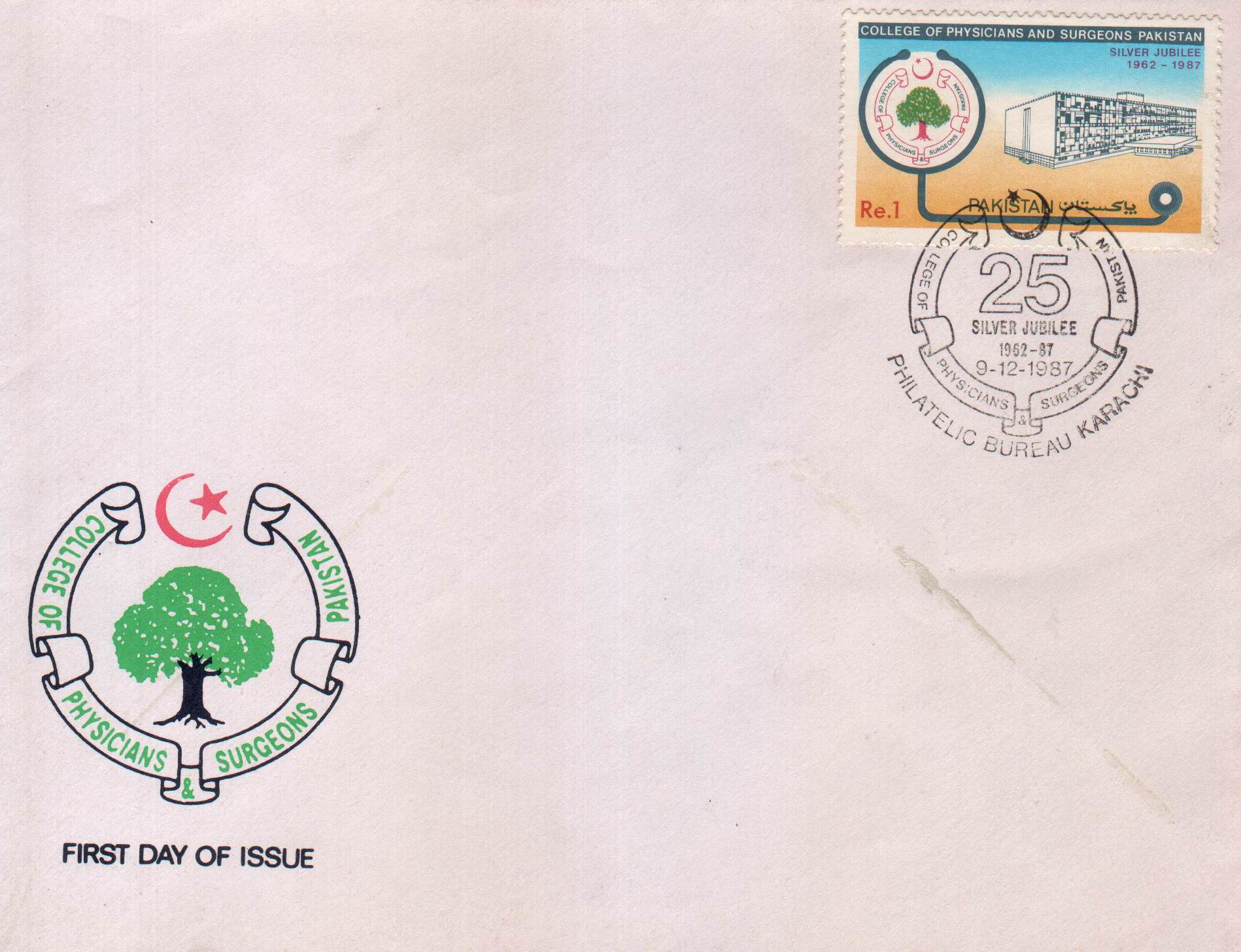 (image for) Pakistan Fdc 1987 College Of Physicians & Surgeons