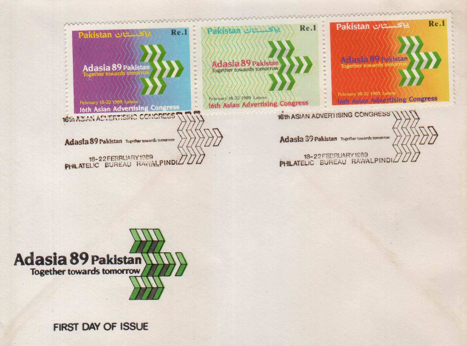 (image for) Pakistan Fdc 1989 Adasia 89