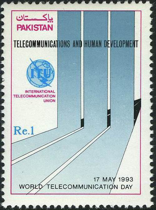 (image for) Pakistan Fdc 1993 Brochure & Stamp World Telecommunication Day