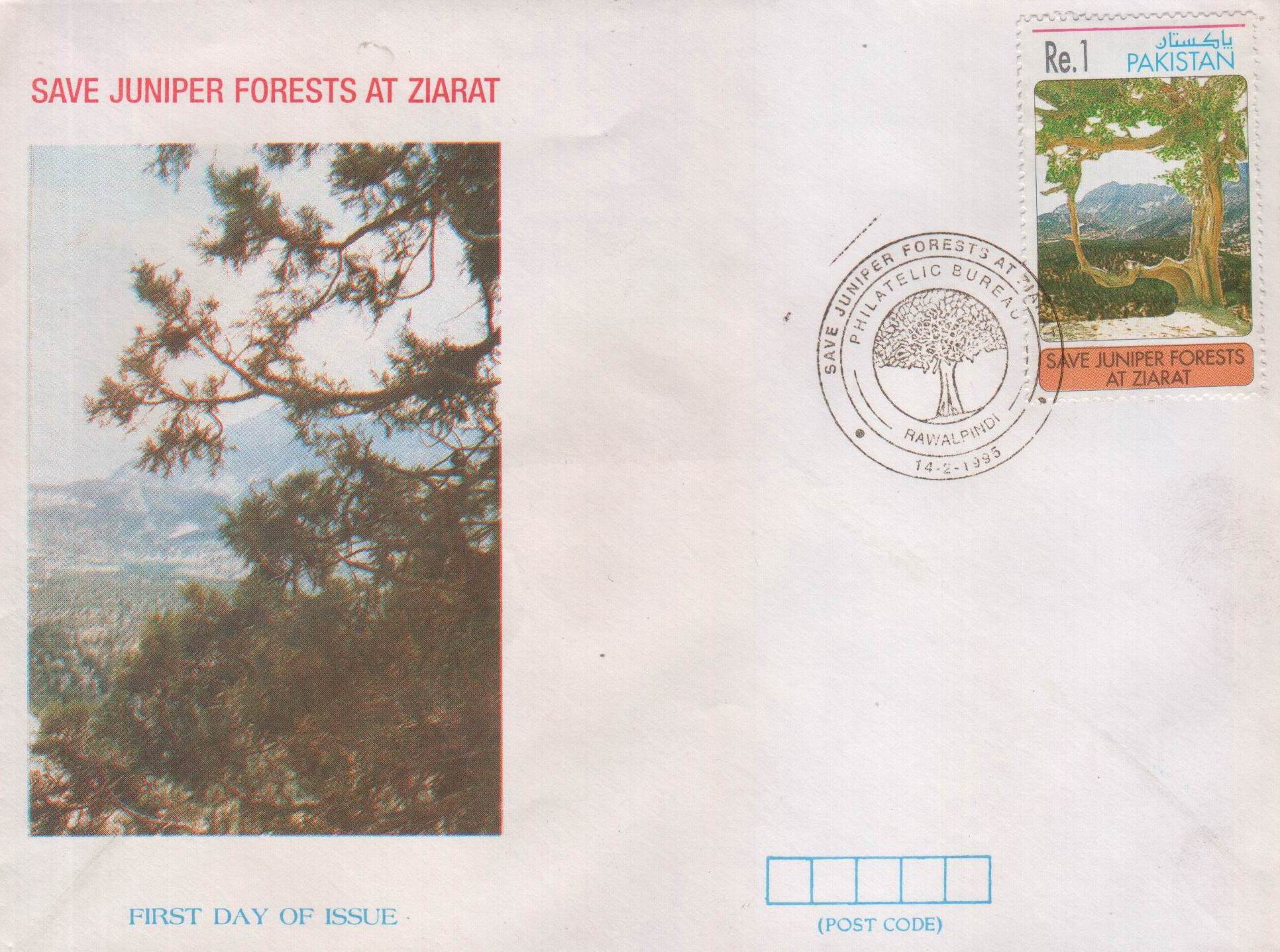 (image for) Pakistan Fdc 1995 Juniper Forests At Ziarat