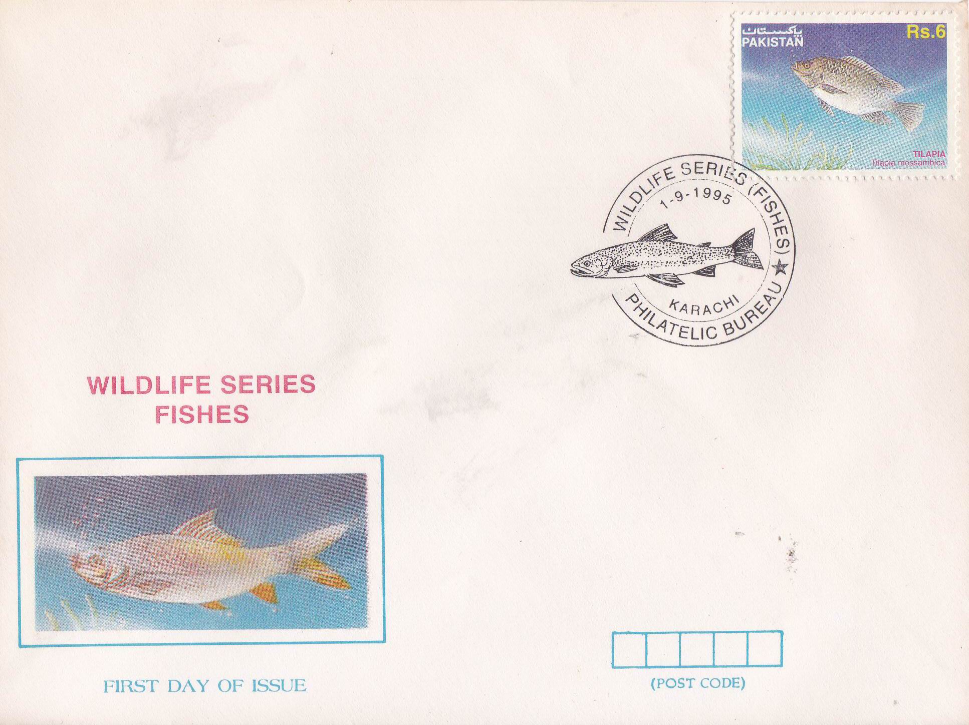 (image for) Pakistan Fdc 1995 & Stamps Wildlife Series Fishes