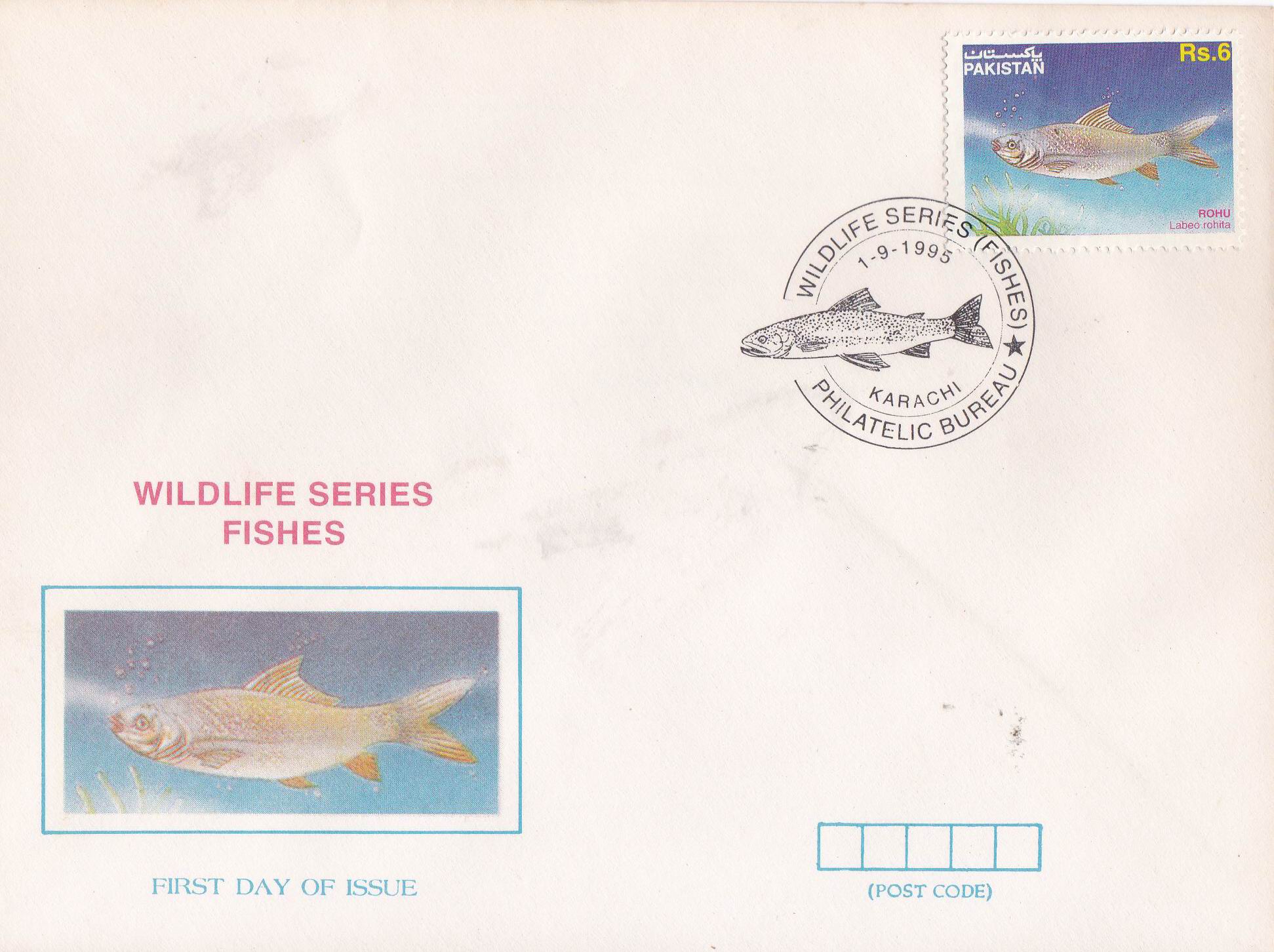 (image for) Pakistan Fdc 1995 & Stamps Wildlife Series Fishes