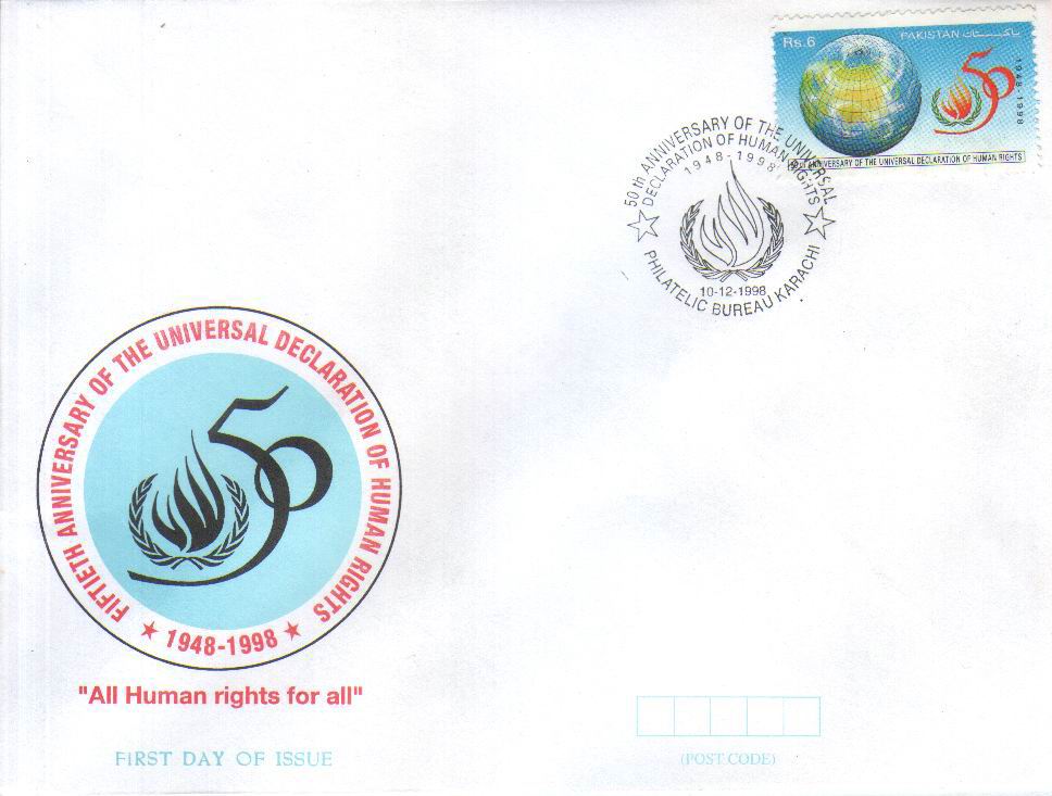 (image for) Pakistan Fdc 1998 Universal Declaration of Human Rights