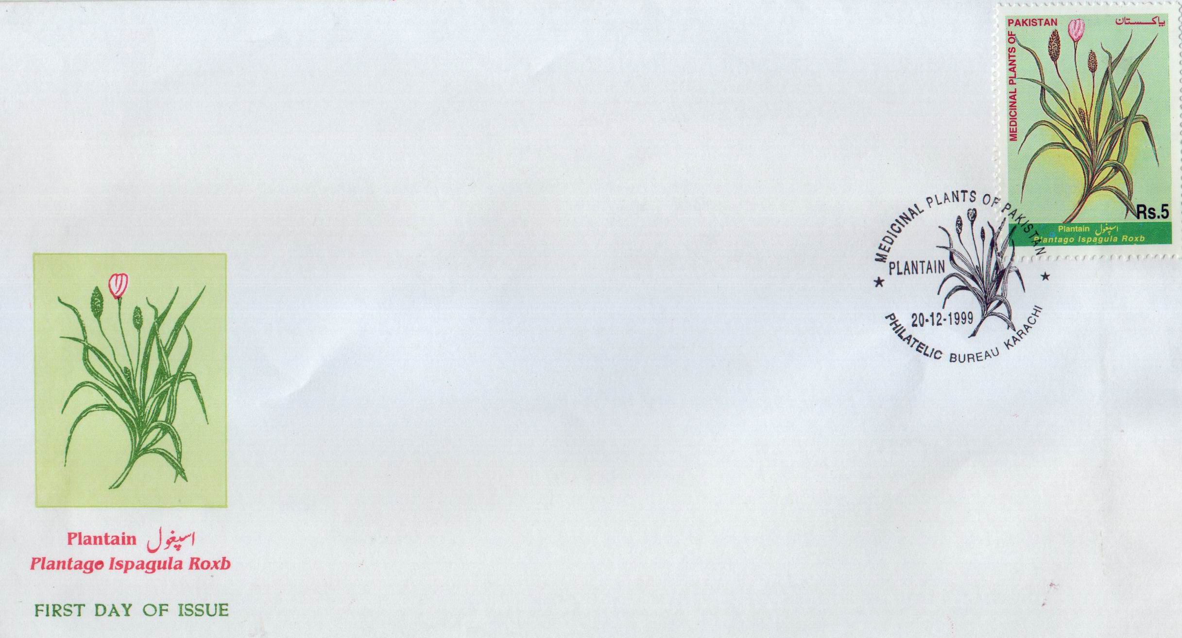 (image for) Pakistan Fdc 1999 Medicinal Plants Of Pakistan Spogel Seeds