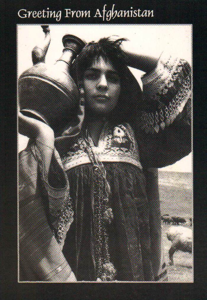 (image for) Afghanistan Postcard Afghan Girl In Native Costume