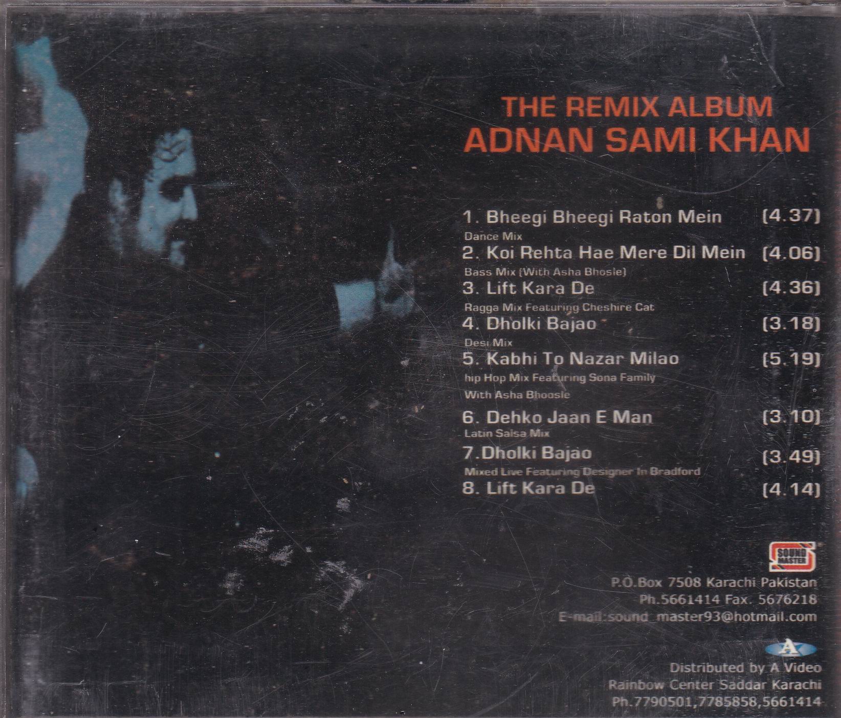 (image for) Remixes Of Adnan Sami Khan SM Cd Superb Recocording