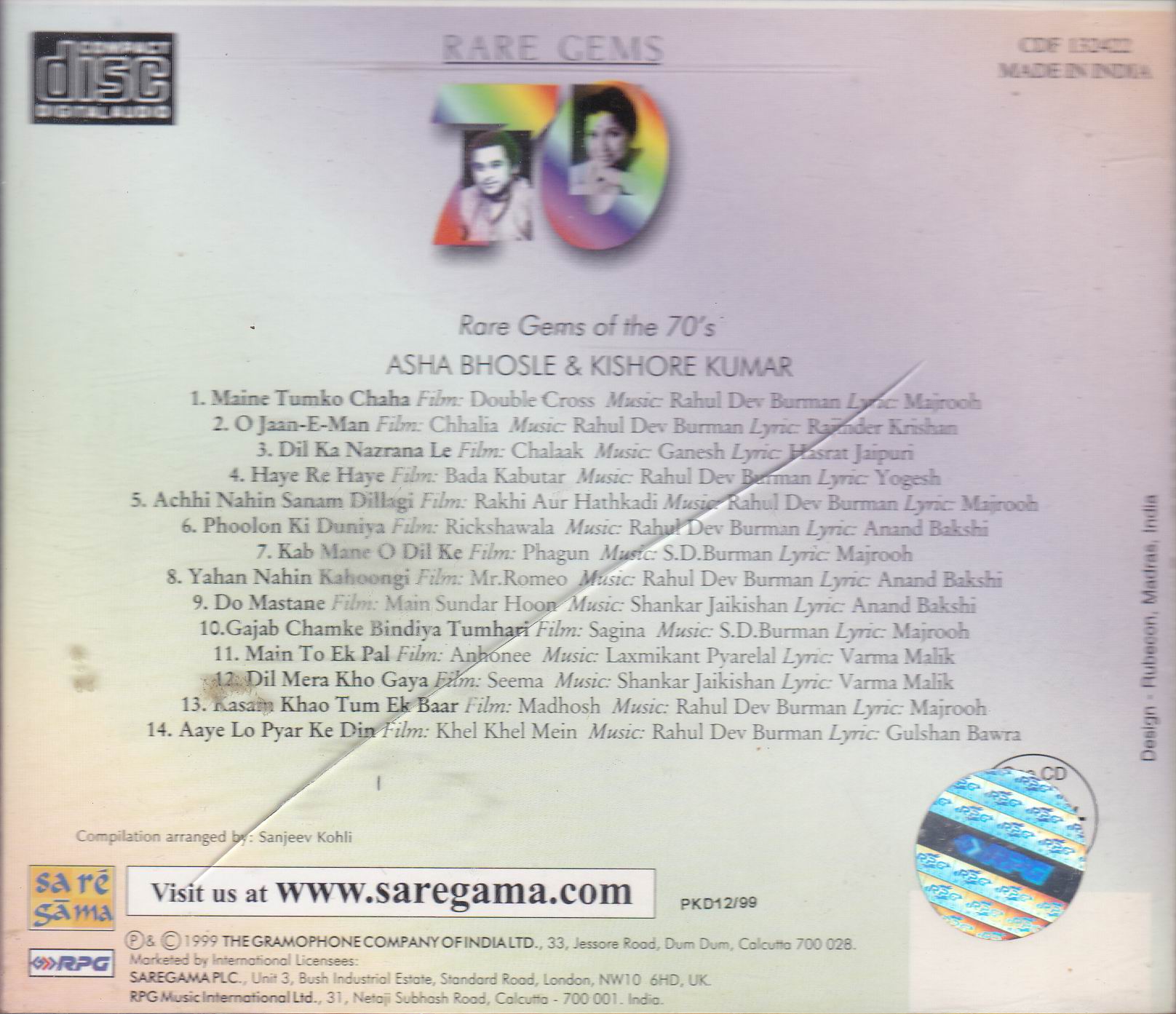 (image for) Rare Gems Of Kishore Kumar & Asha EMI Cd