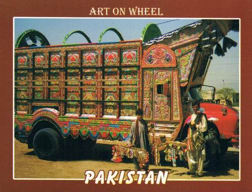 (image for) Pakistan Beautiful Postcard Art On Truck ..........
