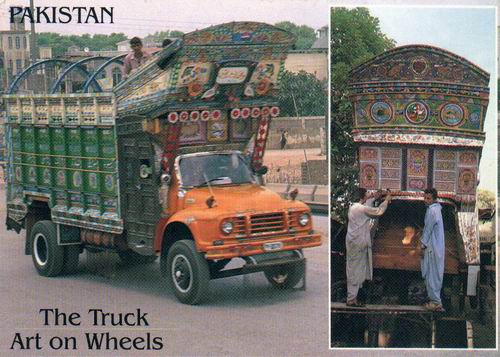 (image for) Pakistan Beautiful Postcard Art On Truck ..........