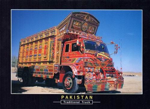 (image for) Pakistan Beautiful Postcard Art On Truck ..........