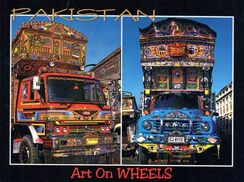 (image for) Pakistan Beautiful Postcard Art On Truck ..........