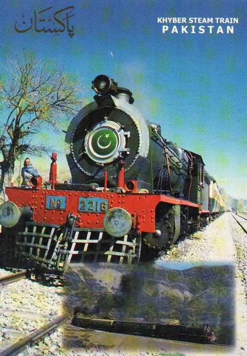 (image for) Pakistan Beautiful Postcard Railway Steam Train