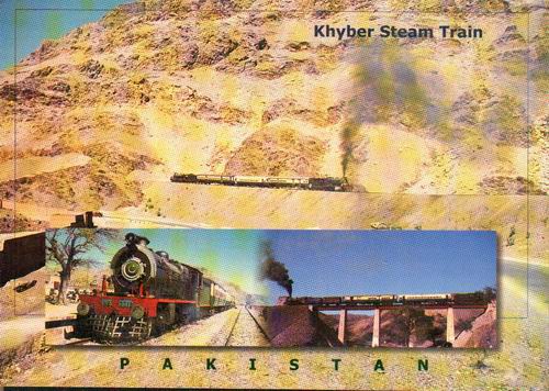 (image for) Pakistan Beautiful Postcard Railway Steam Train