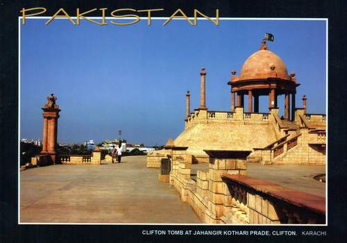 (image for) Pakistan Beautiful Postcard Clifton Tomb Jehangir Kothari