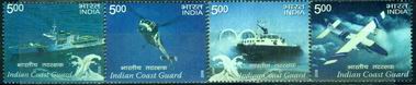 (image for) India 2008 Stamps Coast Guard Helicopter Ship Aircraft