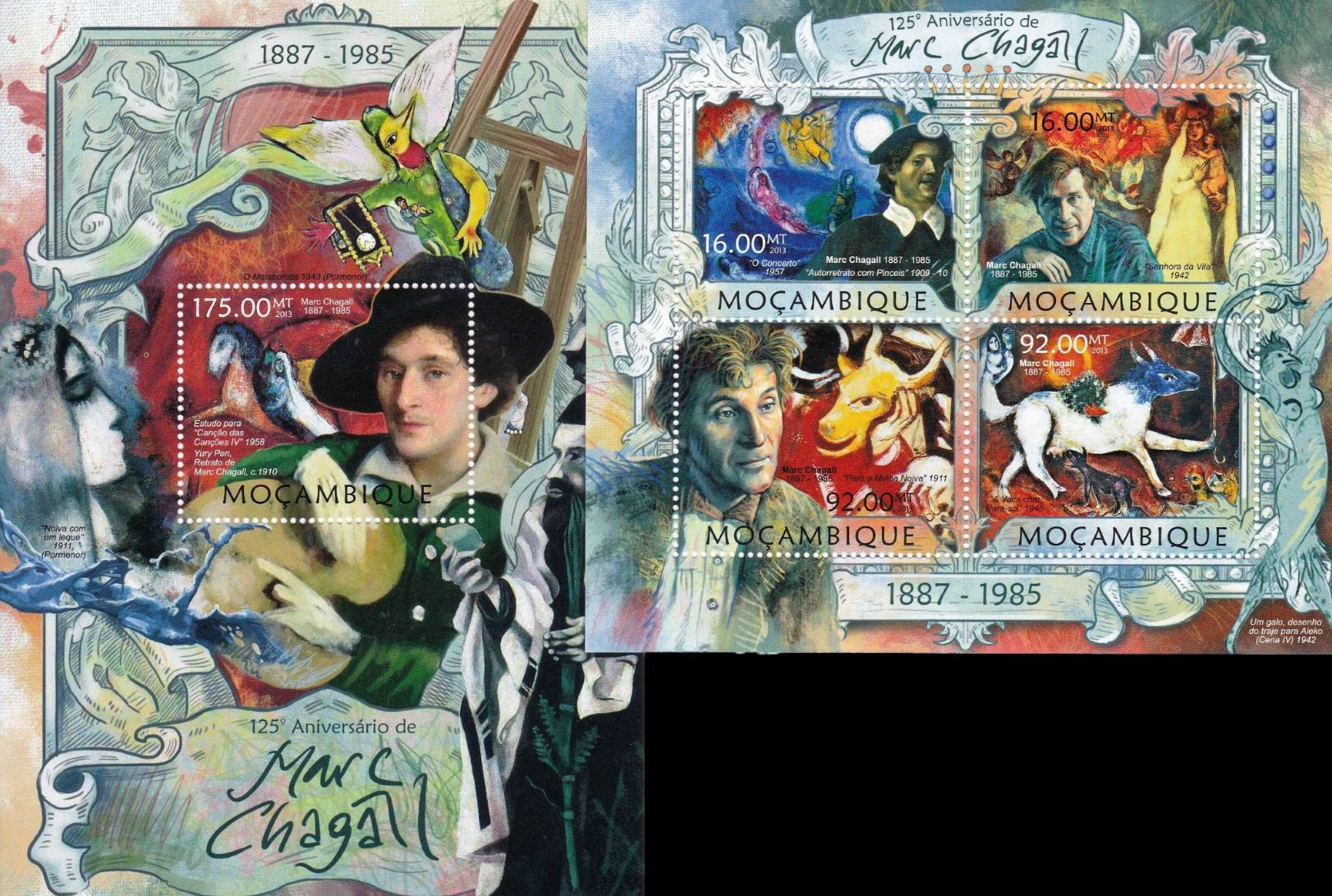 (image for) Mozambique 2013 Art marc Chagall MNH