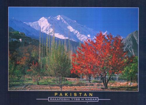 (image for) Pakistan Beautiful Postcard Spring On Rakaposhi