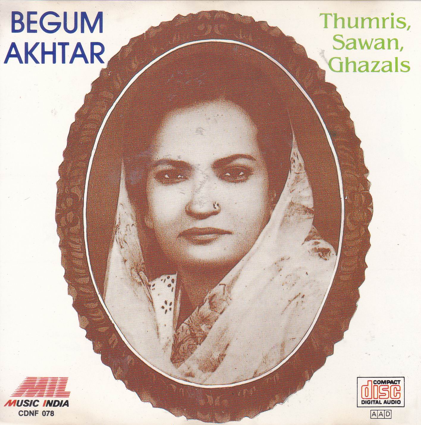 (image for) Malika e Ghazal Begum Akhtar Music Thumris Music India CD