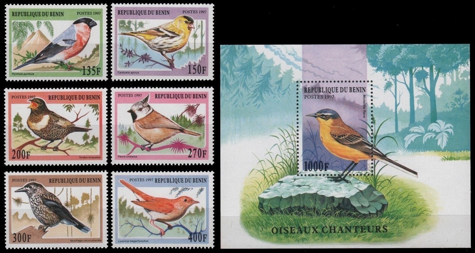 (image for) Benin 1997 S/Sheet & Stamps Birds ...