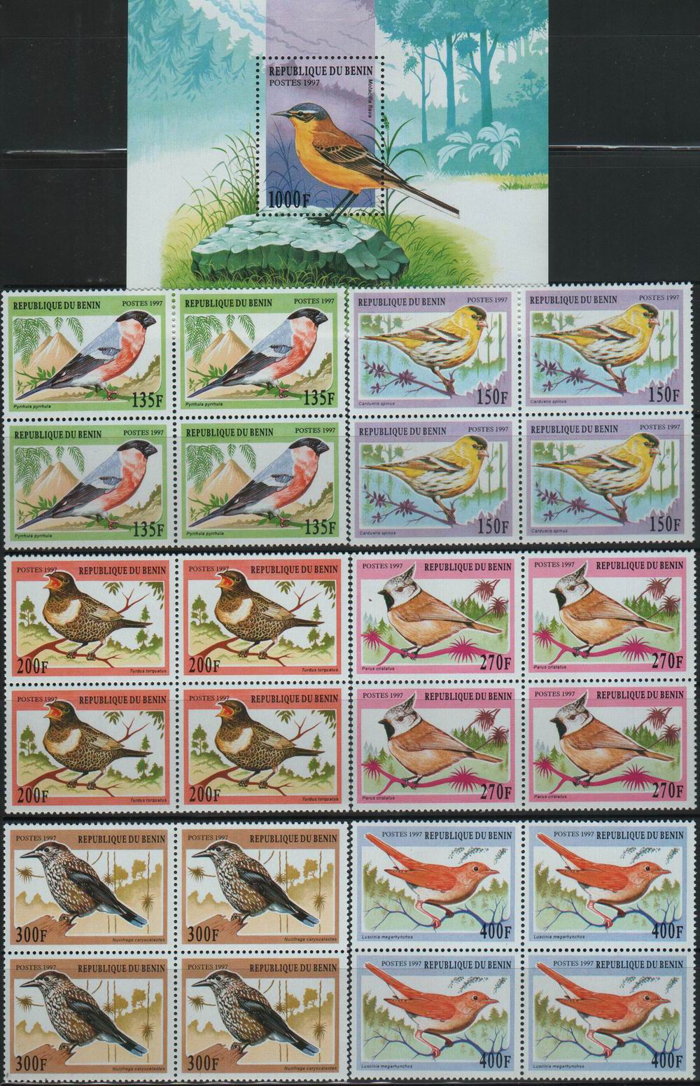 (image for) Benin 1997 S/Sheet & Stamps Birds ..