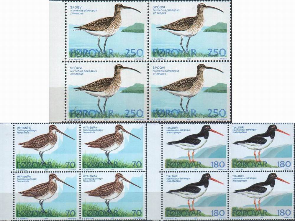 (image for) Foroyar Island 1977 Stamps Birds MNH
