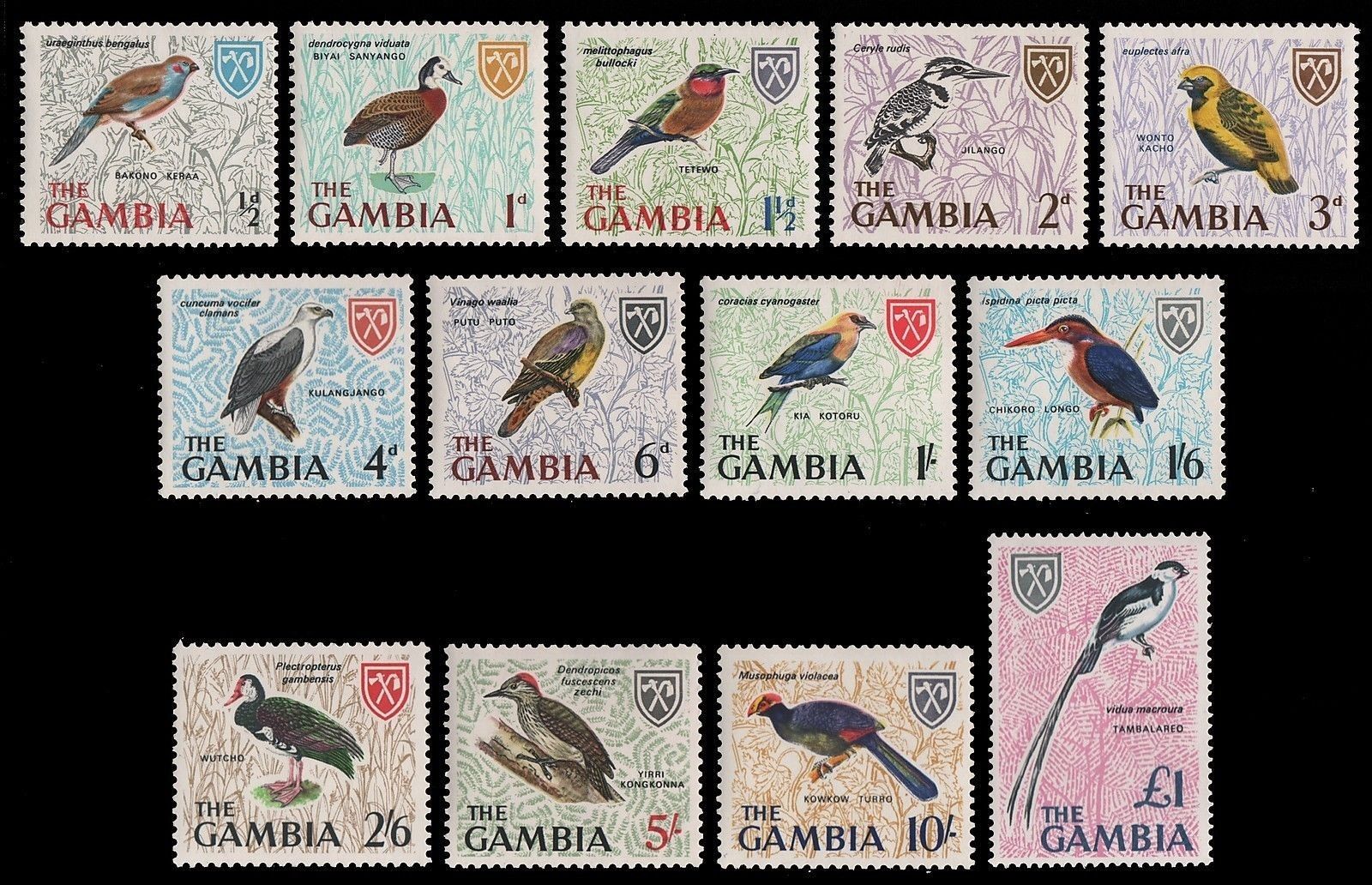 (image for) Gambia 1963 Stamps Birds