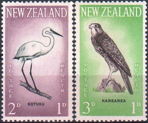 (image for) New Zealand 1961 Stamps Birds
