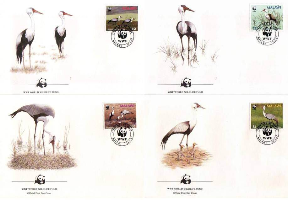 (image for) WWF Malawi 1987 Fdc Cranes