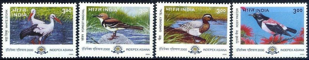 India Stamps 2000 Presentation Pack Migratory Birds Of India - Click Image to Close