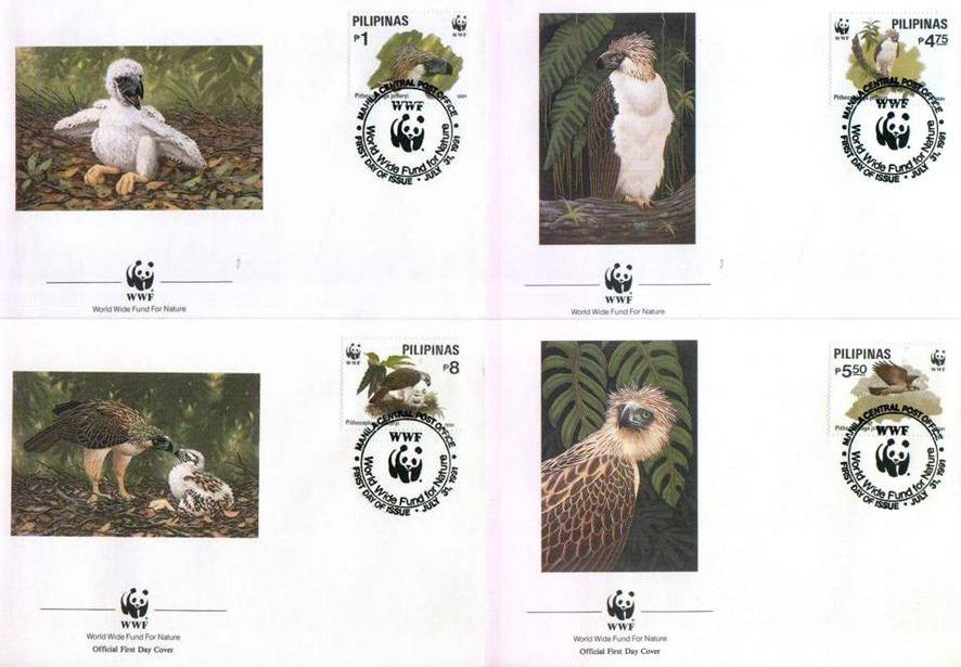 (image for) WWF Pilipinas 1991 Fdc Pilipinas Birds Of Prey Eagles
