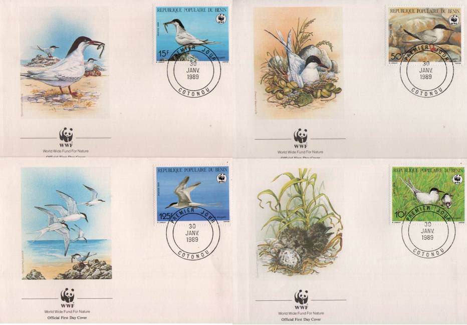 (image for) WWF Benin 1989 Fdc Roseate Tern Birds