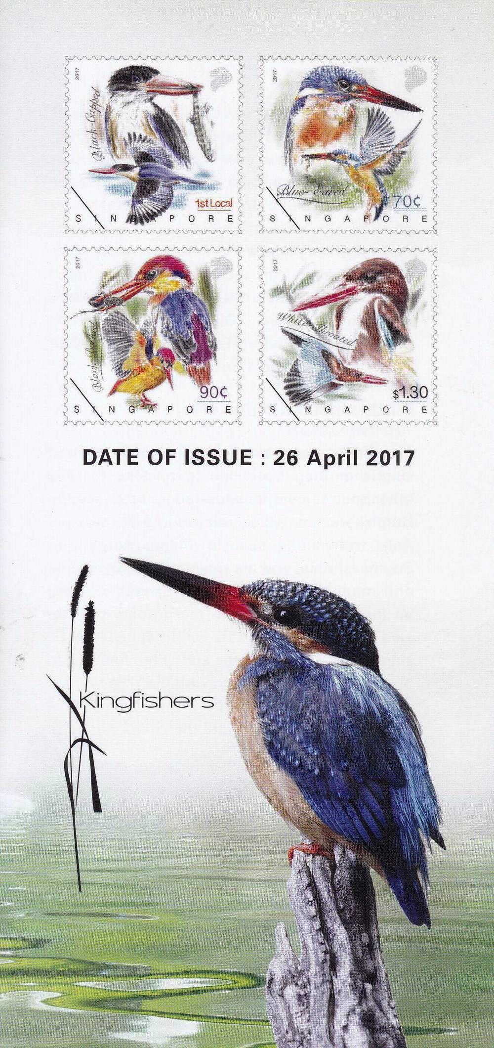 (image for) Singapore 2017 Fdc Brochure & Stamps Kingfisher