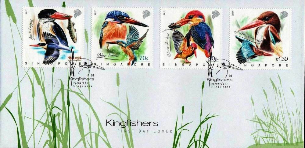 (image for) Singapore 2017 Fdc Brochure & Stamps Kingfisher
