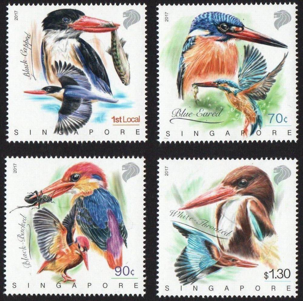 (image for) Singapore 2017 Fdc Brochure & Stamps Kingfisher