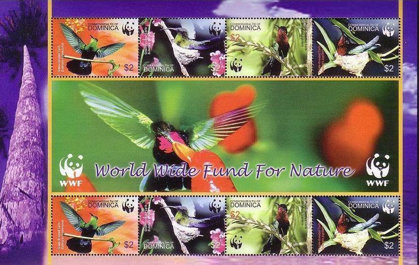(image for) WWF Dominica 2005 Stamps Caribs Humming Bird MNH