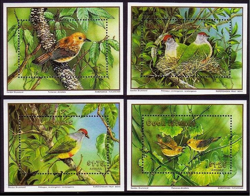(image for) WWF Cook Island 1989 Stamps Rarotonga Flycatcher MNH