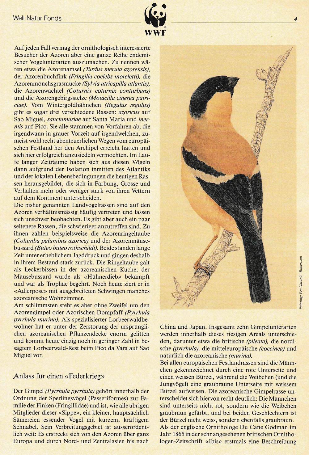 (image for) WWF Portugal 1990 Fdc Maxi Cards & Stamps Bullfinch Birds