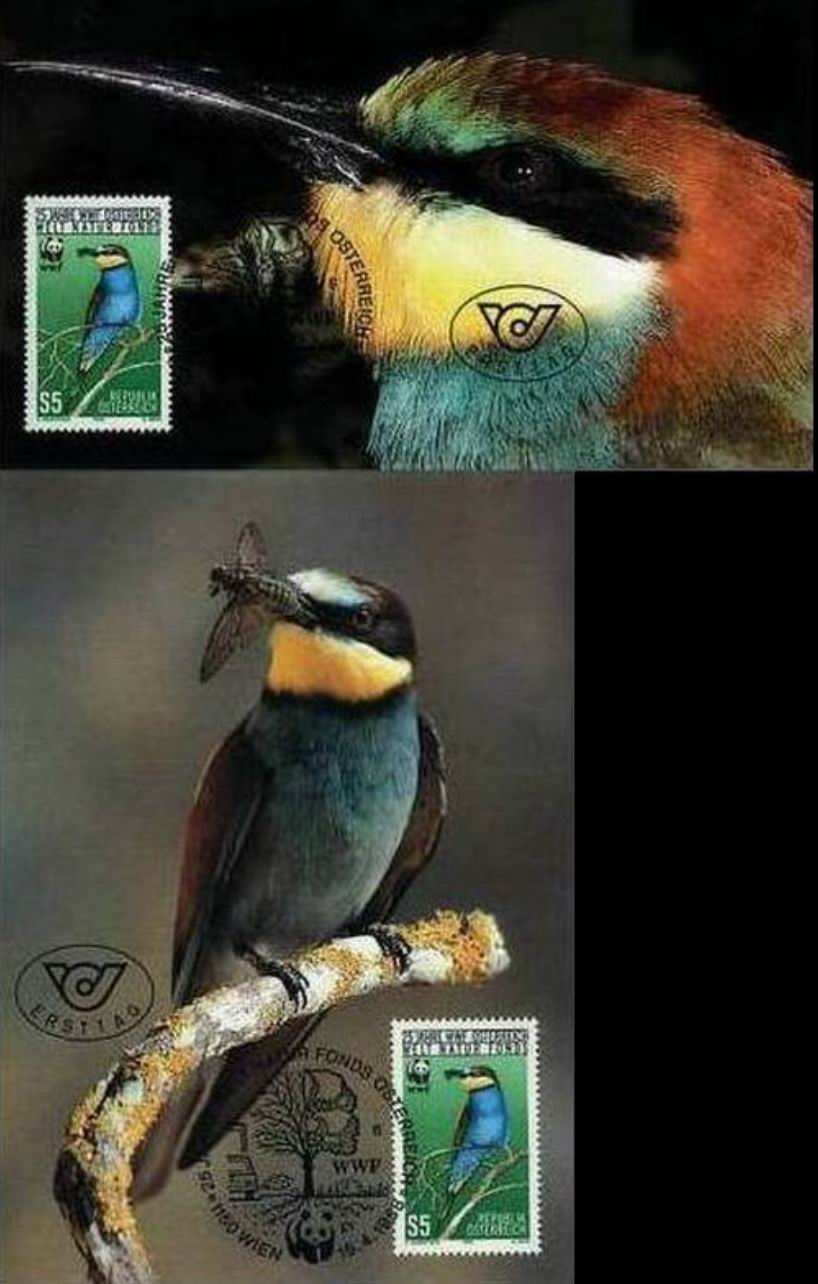 (image for) WWF Austria 1988 Maxi Cards Bee Eater