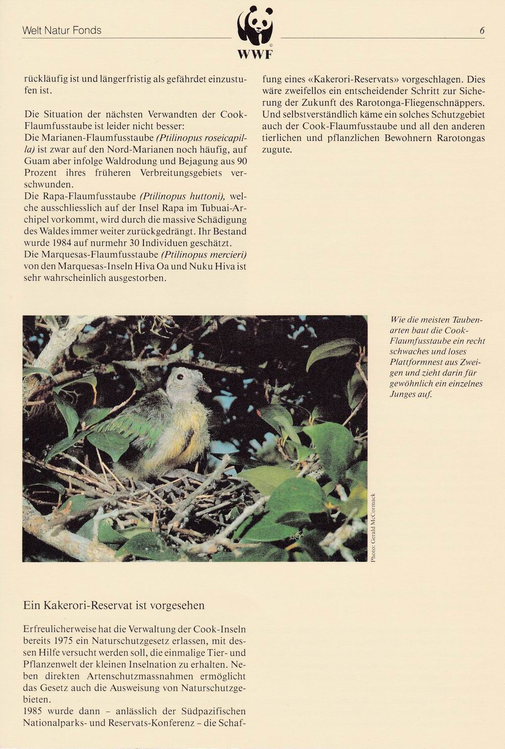 (image for) WWF Cook Island 1989 Fdc Maxi Cards S/Sheet & Stamps Birds