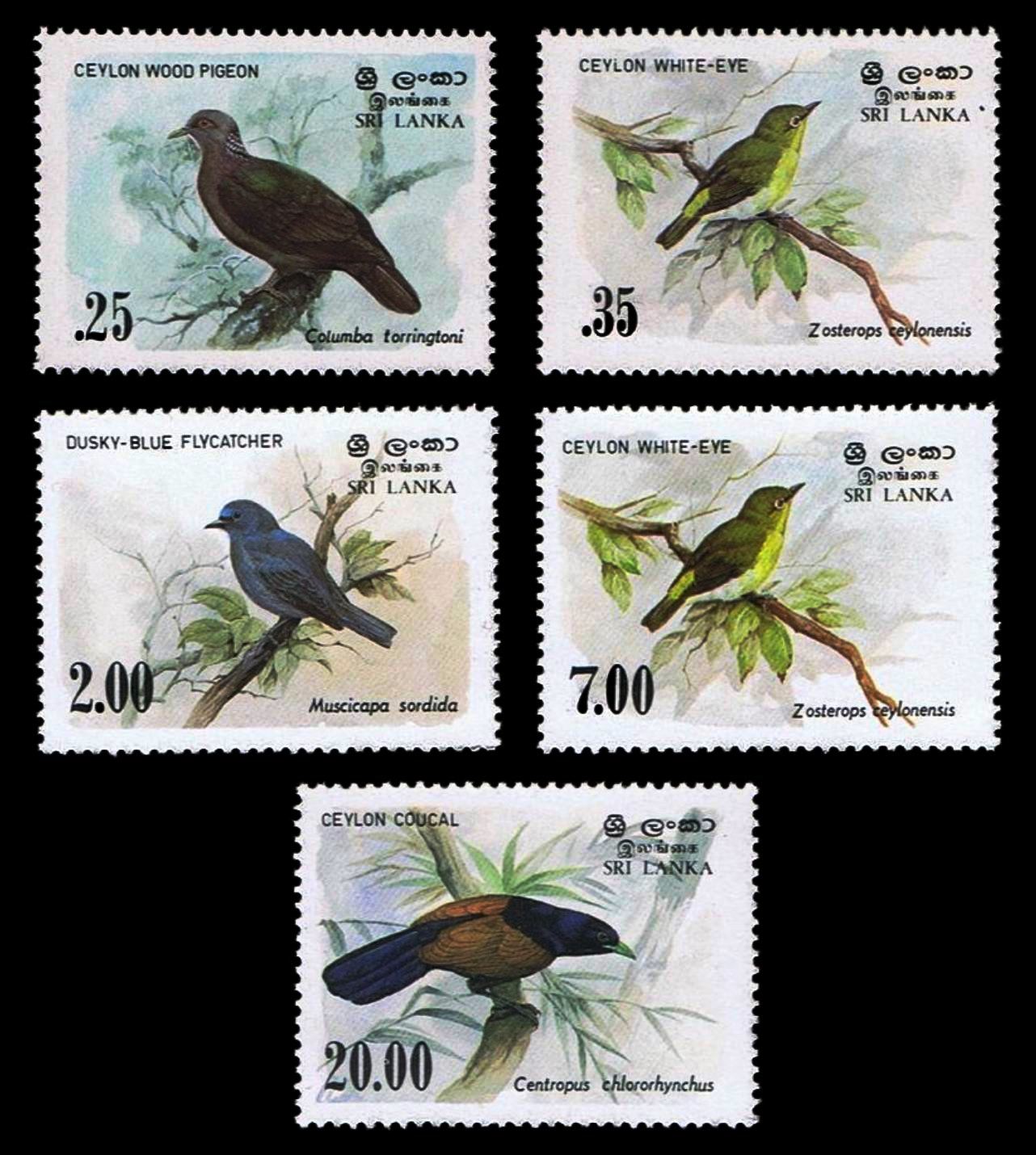 (image for) Sri Lanka 1983 Stamps Resident Birds Of Sri Lanka