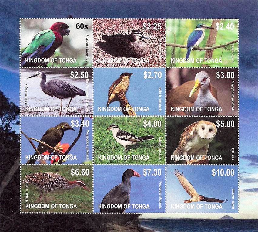 (image for) Tonga 2012 S/Sheet Stamp Definitives Birds Of Tonga