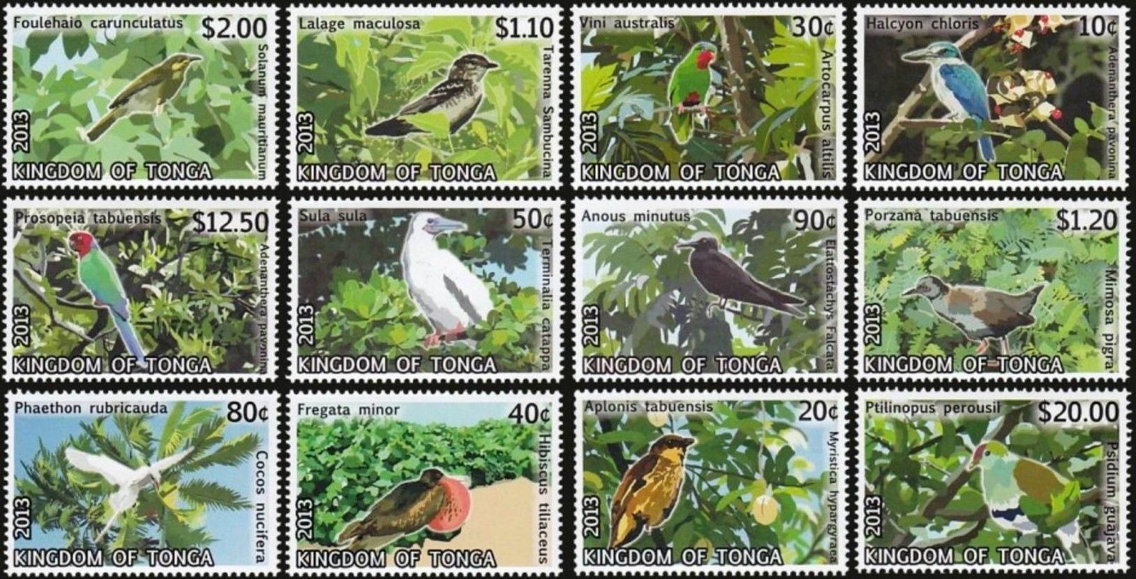 (image for) Tonga 2013 Stamps Birds Of Tonga