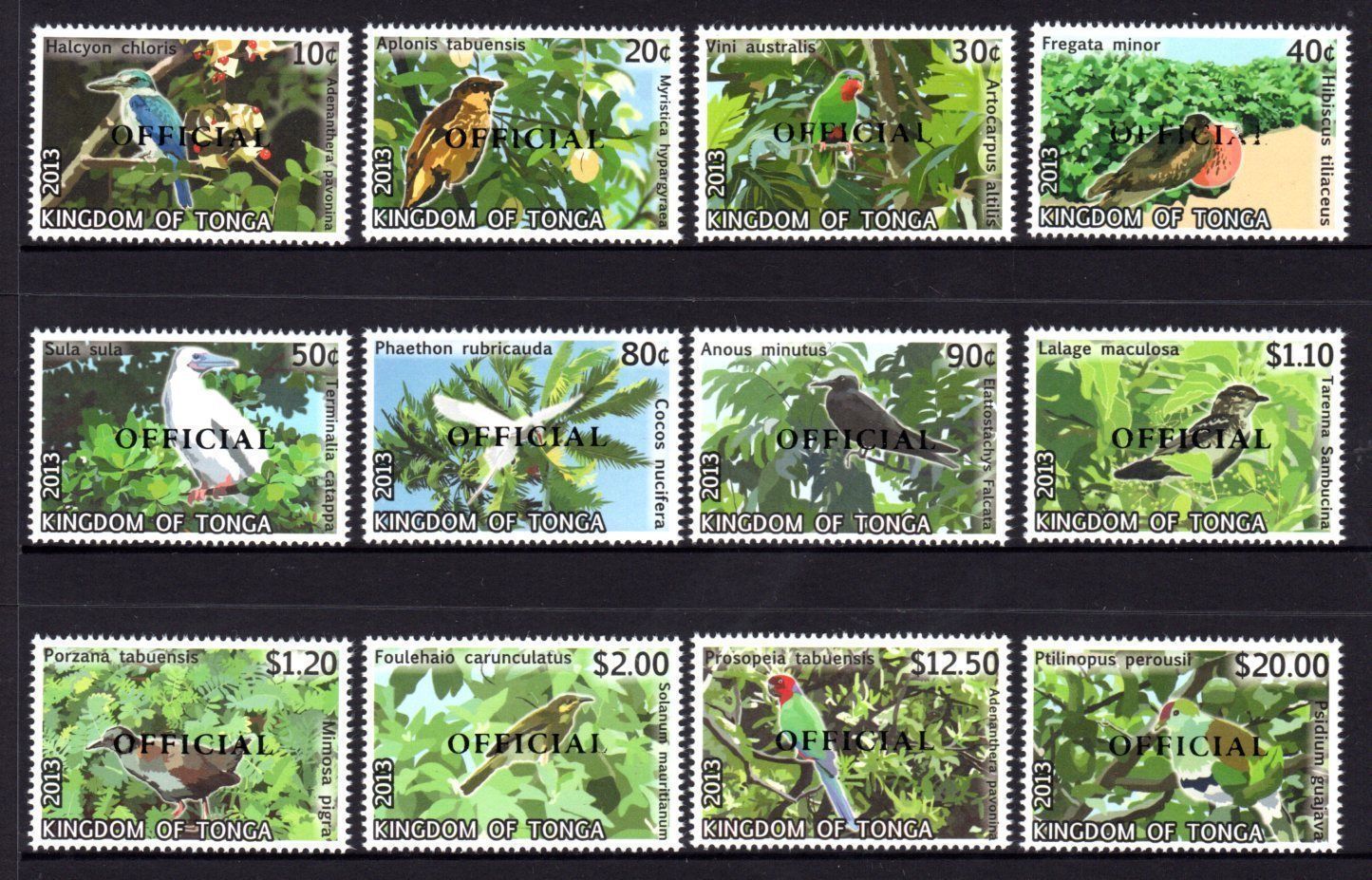 (image for) Tonga 2013 Stamps Official Birds Of Tonga