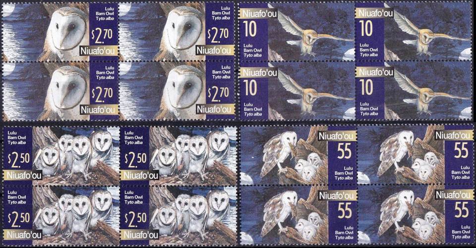 (image for) Tonga Niuafo'ou 2001 Stamps Barn Owls MNH